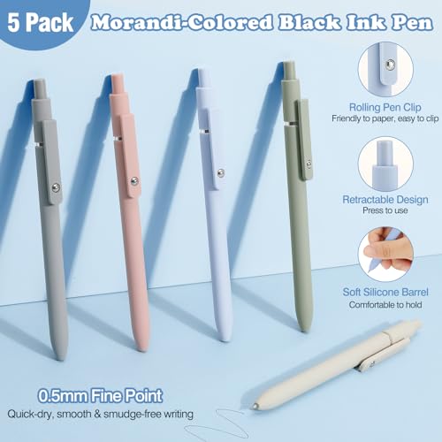 Image of MoKo 60Pcs Aesthetic School Supplies with Cute Pencil Case (Green), 12 Pastel Highlighters, 5 Black Ink Gel Pens, 6 Mechanical Pencil Set 0.5 & 0.7 mm for Students Stationary College Essentials