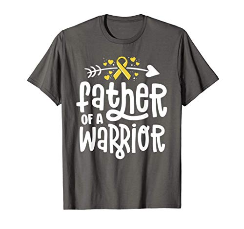Father Of A Warrior Gift Family Childhood Cancer Awareness T-Shirt