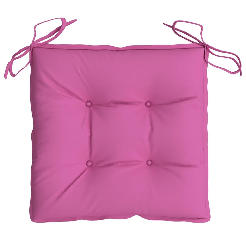 vidaXL Lot de 6 Coussins de Chaise, Coussins de Siège de Patio, Coussins de Canapé de Jardin, Coussins d'Assise Extérieur, Rose 50x50x7 cm Tissu Oxford