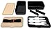 GRUB2GO THE ORIGINAL Japanese Bento Box (Upgraded Version Black & Bamboo Design) w/ 2 Dividers + Larger Utensils w/Holder - Leakproof Lunch Container
