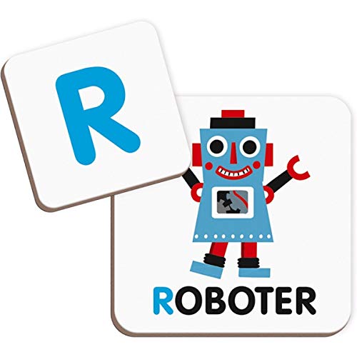 Janod J02713 Magneti’Book Alphabet Educational Game, German Version, Rot