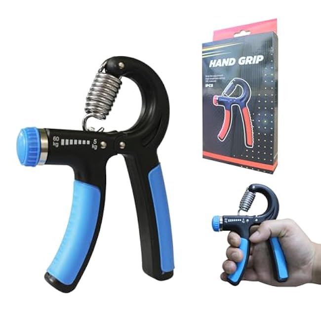 Grip Strength Trainer, Hand Gripper Strengthener with Adjustable Resistance 11-132 Lbs (5-60kg), Forearm Strengthener with Non-Slip Gripper for Muscle Building and Injury Recover Gym/Home