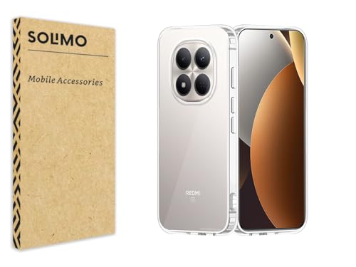 Image of Amazon Brand - Solimo Compatible with Redmi Note 15 Pro 5G Case Cover Transparent Non-Slip Hard PC Shockproof Bumper Protective Back Cover - Clear