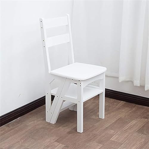 4 taburetes plegables portátiles de madera para biblioteca, hogar, seguridad en el hogar y escalera. Características: