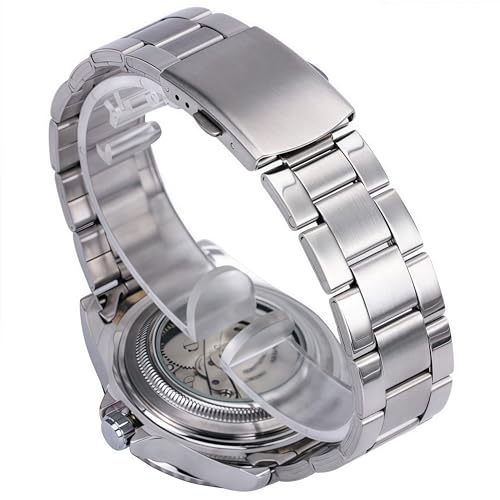 MASTOPMen Automatic Mechanical Watches Stainless Steel Waterproof Top Brand Luxury Mens Watch