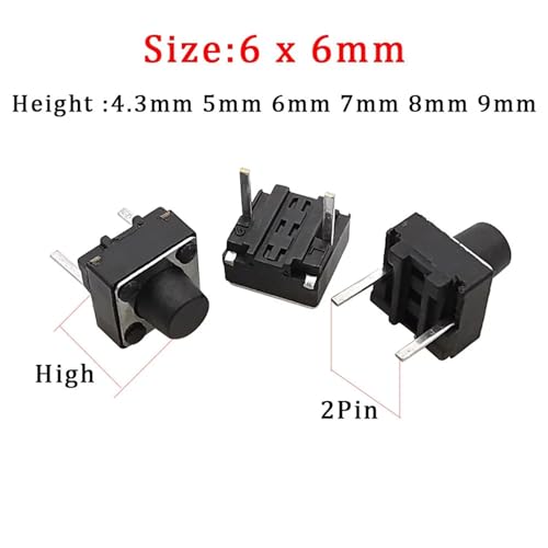Micro interrupteur 6x6x5mm idéal pour réparer une télécommande de garage