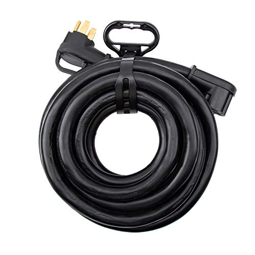 Cable Matters 4 Prong 50 AMP RV Extension Cord 25 ft with Easy-Grip Handles, 6/8 AWG, NEMA 14-50 Extension Cord, Compatible with Tesla Charger/EV Charger / J1772 Charger (NEMA 14-50P to 14-50R)