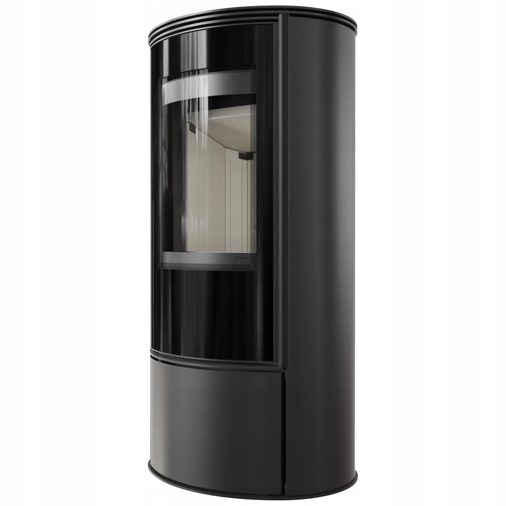 KRATKI Stufa a legna in acciaio ERIK 5,5 kW Ø150 A Ecodesign vetro ceramico
