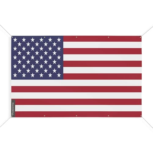 Drapeau États-Unis grand format 190 x 285 cm résistant à 10 oeillets