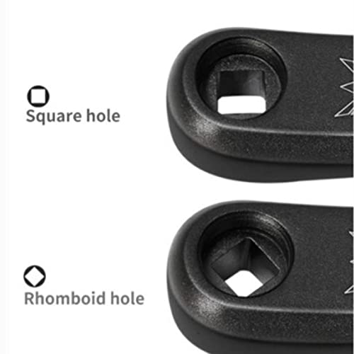 Keenso Bike Crank Arm, 170mm Bike Aluminum Alloy Left Single Chain Crank Arm Replacement Accessory(Rhombic Hole-Black) Bicycle repair tools Riding - Image 3