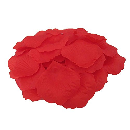 JUYO VONSAN Individually Separated Rose Petals Artificial Flowers for Decoration Wedding Flowers Favors 1000 pcs Artificial Roses (Red)