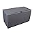Holyfly 120 Gallon Outdoor Storage Box, Weather-Resistant Plastic Resin Wicker Deck Box with Waterproof Storage, Patio Garden Furniture Box Easy to Move and Assemble (Gray, 120-Gallon)