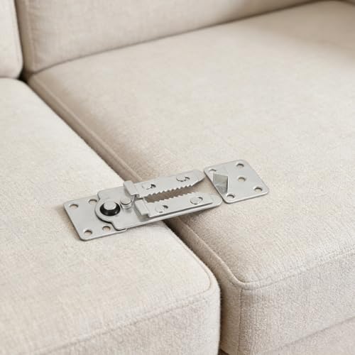 NUOLUX 2個家具用コネクターピン 鉄製 頑丈なソファ部品 モジュラーソファクリップ シルバー色 家具の修理頻度減らす設計 135×55×3mmのコンパクトサイズ [4]