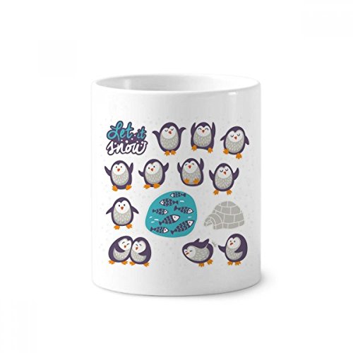 Mug Poisson et Pingouin en Céramique Blanche : Un Cadeau Original
