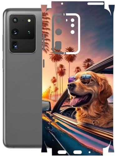 Image of AtOdds - Full Body Back Screen Guard Protector Film - Lamination Wrap Skin Sticker Compatible with Samsung Galaxy S20 Ultra | Scratchproof Matte Finish (Happy Doggo)