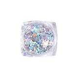 100% nagelneu Kapian Laser Schmetterling Nagel Pailletten Acryl Pailletten holographisch funkeln Glitter Blätter Tipps Kunstdekoration