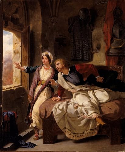 Peinture sur Toile Delacroix Impression Déco Chambre Ambiance Nordique 60x90cm