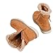 TZJS Girls Warm Winter Boots Kids Fashion Faux Fur Lined Snow Boot Side Zipper Lightweight Durable Outdoor Walking Shoes for Toddler/Little Kid(Camel,numeric_7)