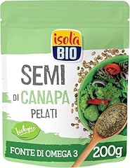 ISOLA BIO Semi di Canapa Macinati Pelati Biologici, Superfood Fonte di Fibre e Ricco di Omega-3, Senza Glutine, per Vegetariani e Vegani, Confezione 200g