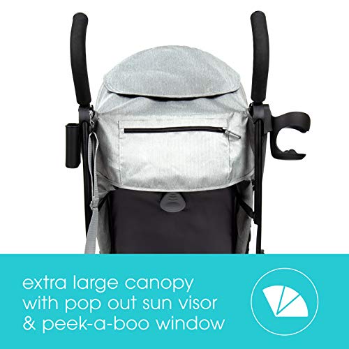 Summer Infant 3Dlite+ Convenience Stroller, Granite Herringbone  – Lightweight Umbrella Stroller With Oversized Canopy, Extra-Large Storage And Compact Fold #TOP2