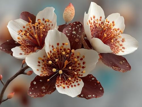 5D DIY Diamond Painting Fleur grand format 135x100cm | Kit complet peinture diamant point de croix