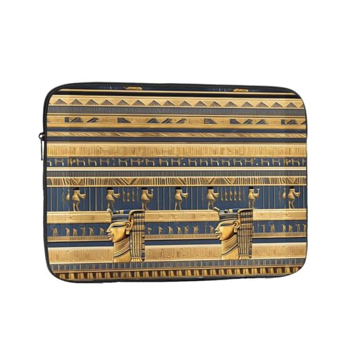Egyptian Pharaonic Frescoes Laptop Sleeve Case 10 Inch Suitable for Notebook Computer Tablet Traveling Carrying Simple Case