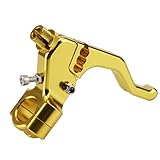 NICECNC Gold Universal Short Stunt Clutch Lever Fit Most Motorcycles with Cable Clutch 22mm 7/8' Compatible with DRZ400E 2000-2008, DRZ400S 2000-2009, DRZ400SM 2005-2009,See Fitment