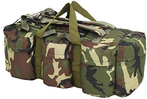 vidaXL Borsone da Viaggio Stile Militare 3 in 1 120 L Mimetico Borsa Zaino  : Amazon.it: Sport e tempo libero