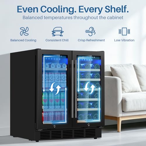 Image of 30 Inch Wine and Beverage Refrigerator Dual Zone Wine Fridge