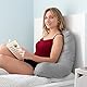 InnovaGoods Huglow Lesekissen mit Armlehne, für Sofa, Bett und Teppich, Lendenwirbel-Lesekissen mit Tragegriff, ergonomisch, verhindert Unbehagen und Schmerzen, Grau