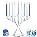 Silver Contemporary Hanukkah Menorah, Full-Size 9