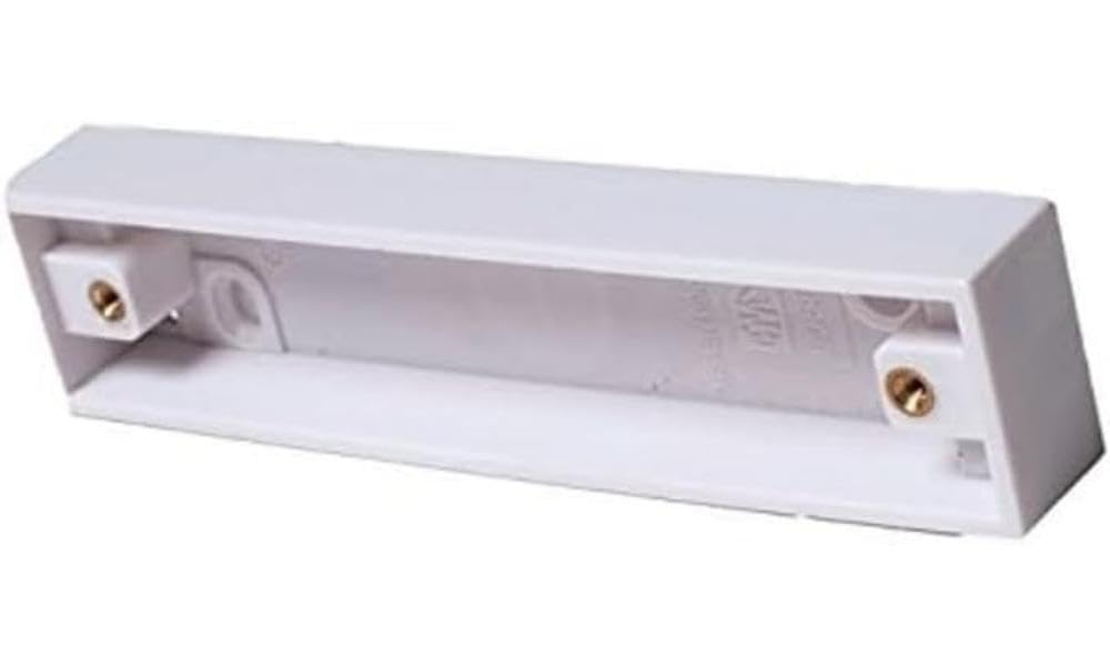 Merriway White Bh04526 Pattress Surface Moulded Box For Two Gang Architrave Switch
