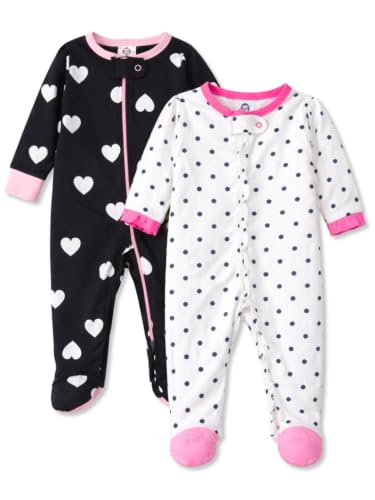Image of TuddyBuddy Baby Girl's Cotton Printed Full Sleeves Sleepsuit /Footed Rompers for Baby Girl
