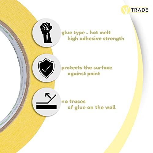 V1 TRADE, Masking tape, Painter's Tape 25 mm x 50 m, Universally Applicable - Image 3