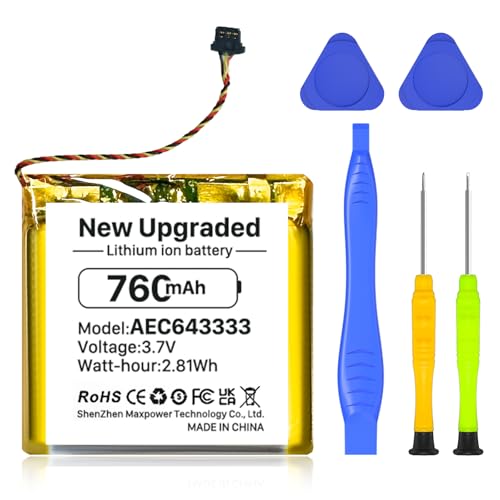 AEC643333 Battery, [2025 New upgraded] Ultra High Capacity 760mAh Li-Polymer Replacement Battery for Beats Studio 2.0, Studio 3.0, Solo pro,Wireless Headphones with Professional Replacement Tool Kits