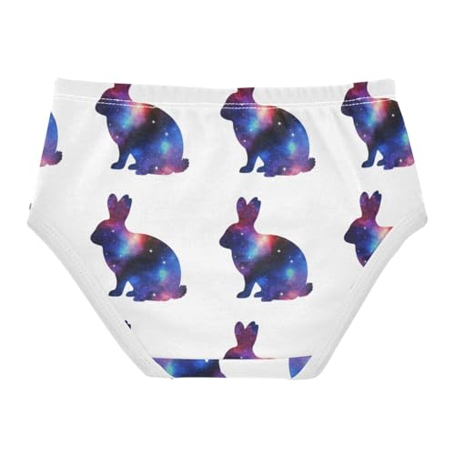 Joisal Toddler Girls Underwear 2t Cotton Panties for Girl Flower Briefs Underpants Silhouettes Rabbits White Cute2