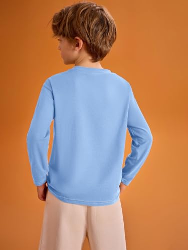 Image of Haloumoning Kids Boys Long Sleeve Crewneck T-Shirts Tee Tops 5-14 Years
