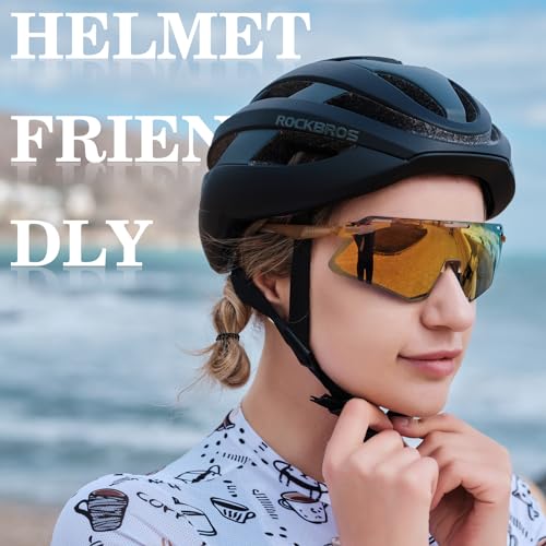 ROCKBROS Cycling Glasses Sports Sunglasses with Anti Blue Lenses Men Cycling Glasses MTB Biking Sunglasses, Medium3