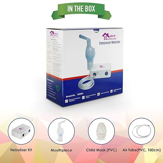 Portable Mesh Nebuliser Machine with Box – Handheld Inhaler for Breathing Problems, Travel & Daily Home Use (White) Portable Mesh Nebuliser Machine with Box – Handheld Inhaler for Breathing Problems, Travel & Daily Home Use (White)