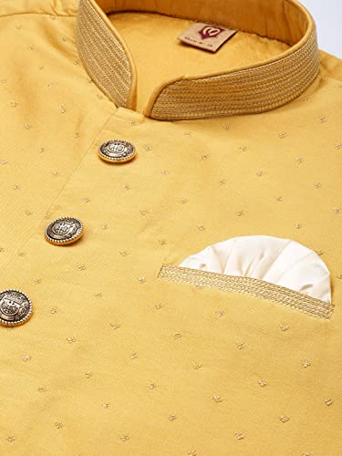 Image of Manyavar Sleeveless Nehru Jacket for Men
