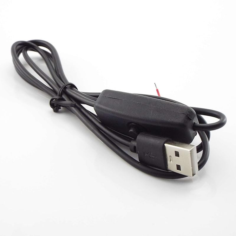 Wiring Connecting Terminals - 50pcs 5V DC 2 pin 1M USB Extension Cable Connector Power Supply Wire LED Chips Light 501 on/Off Switch for LED Lighting - (Color: with Switch Black)