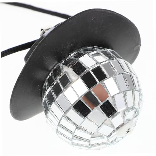 Adorno colgante para espejo retrovisor de auto: bola espejada con estampado de vaca, decoración para fiestas y regalos miniatura 3