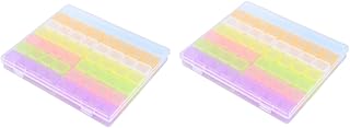 FRCOLOR 2 Peças 56 Caixas Divisórias De Caixa De Plástico Organizador De Armazenamento De Plástico Caixas De Armazenamento De Plástico Organizador De Armazenamento Caixa De Arte De Unhas