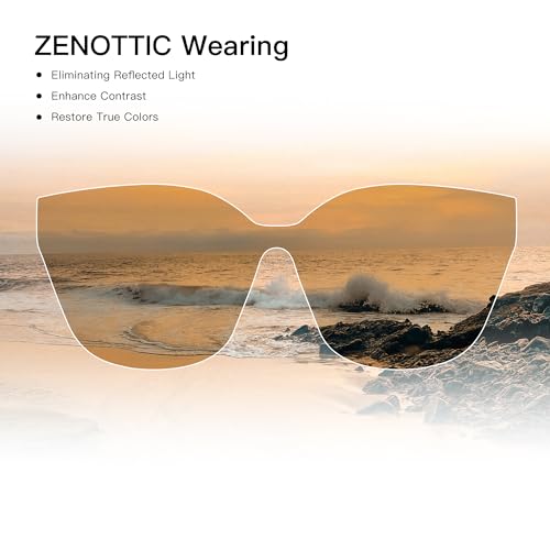 ZENOTTIC Polarized Sunglasses Women Oversized Sun Glasses Womens Trendy Retro Sunglass Square UV400 Protection Shades4