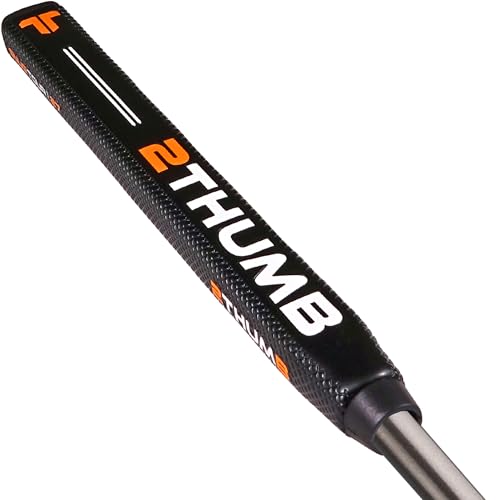 2 Thumb SNUG TOUR 24 Golf Putter Grip | Textured Rubber Golf Club Grip | Lightweight and Comfortable | W-24mm x D-24mm - Black