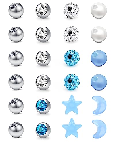 Piercing Lingua 14g Barre Per Piercing Alla Lingua In Titanio - Foto 6