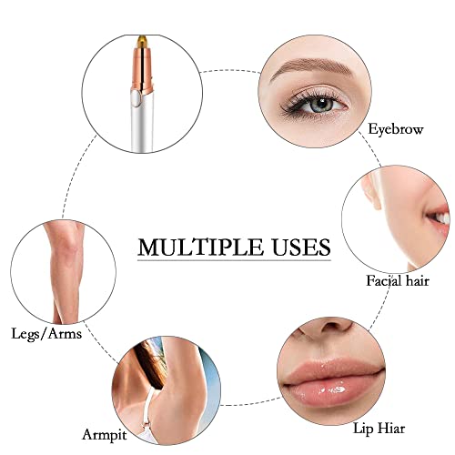 Nuzela Eyebrow Hair Remover, Eyebrow Razor, Flawless & Pain-Free Eyebrow Facial Hair Removal For Women & Men, Fast And Easy Hair Trimmer (White) #TOP2