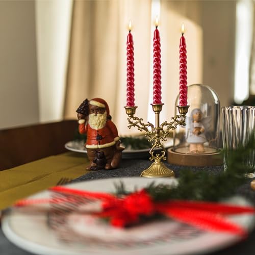 Amastika TAPER CANDLES Set Of 12, Dripless And Smokeless 10 Inch Candle Unscented thumb #2