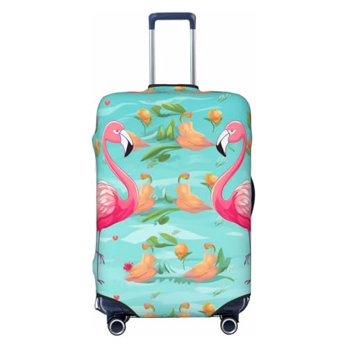 Travel Luggage Covers For Suitcase, Elegant Flamingo Elastic Suitcase Protector Washable Anti-Scratch Suitcase Baggage Cover Luggage Protector Fits 18-32 Inch Luggage