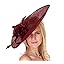 Caprilite 41 cm Grote Sinamay Hatinator Schijf Rand Hoed Fascinator op Hoofdband, Blush Roze, One size